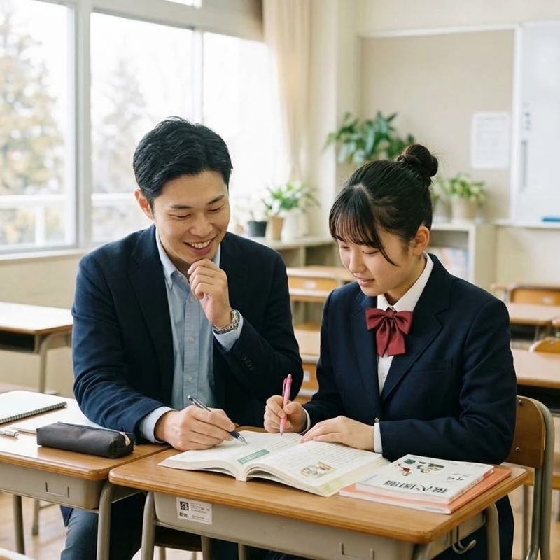 学習塾のノウハウを活かした個別指導の様子